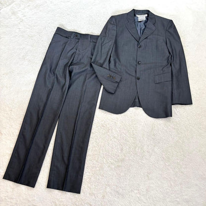 Katherine Hamnett [M] Gray business suit wool blend with shoulder pads spring/autumn