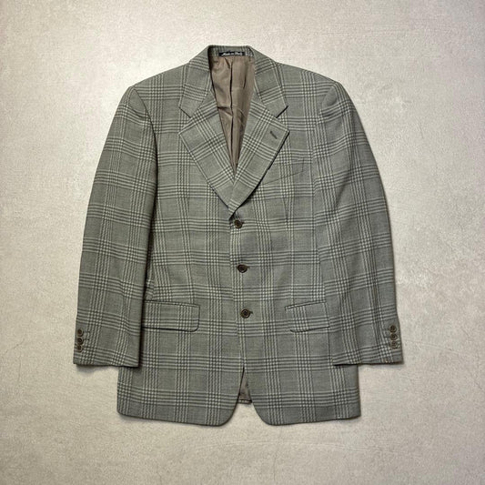 Made in Italy 80s Giorgio Armani Tailored Jacket L Check Wool