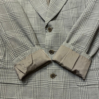 Made in Italy 80s Giorgio Armani Tailored Jacket L Check Wool