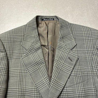 Made in Italy 80s Giorgio Armani Tailored Jacket L Check Wool