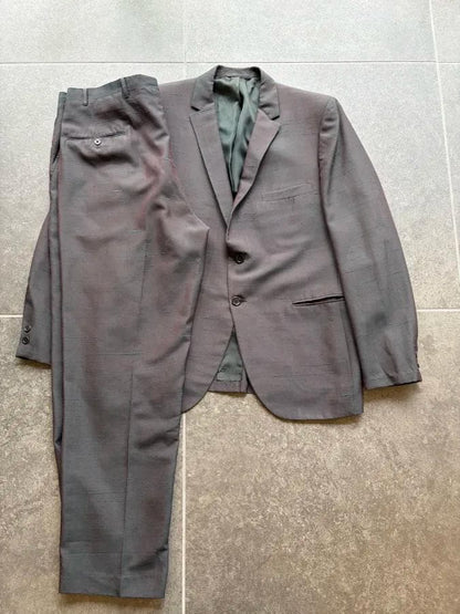 50s Setup Casual Suit Iridescent Tailored VINTAGE