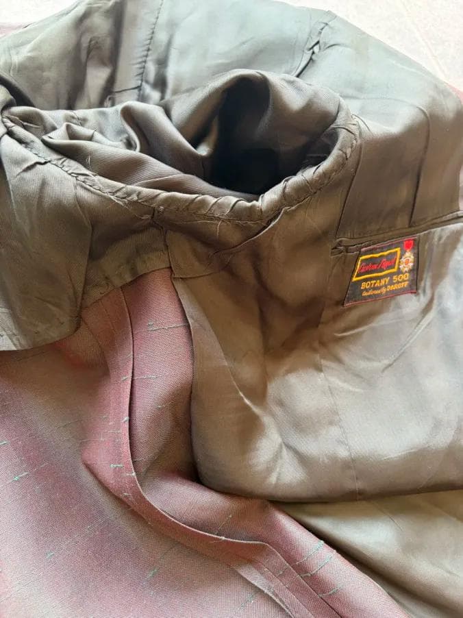 50s Setup Casual Suit Iridescent Tailored VINTAGE