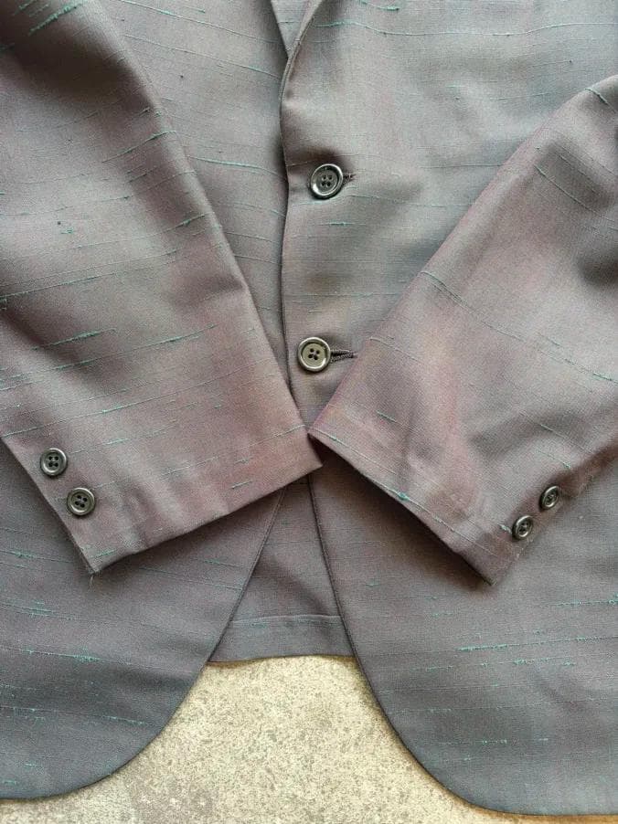 50s Setup Casual Suit Iridescent Tailored VINTAGE