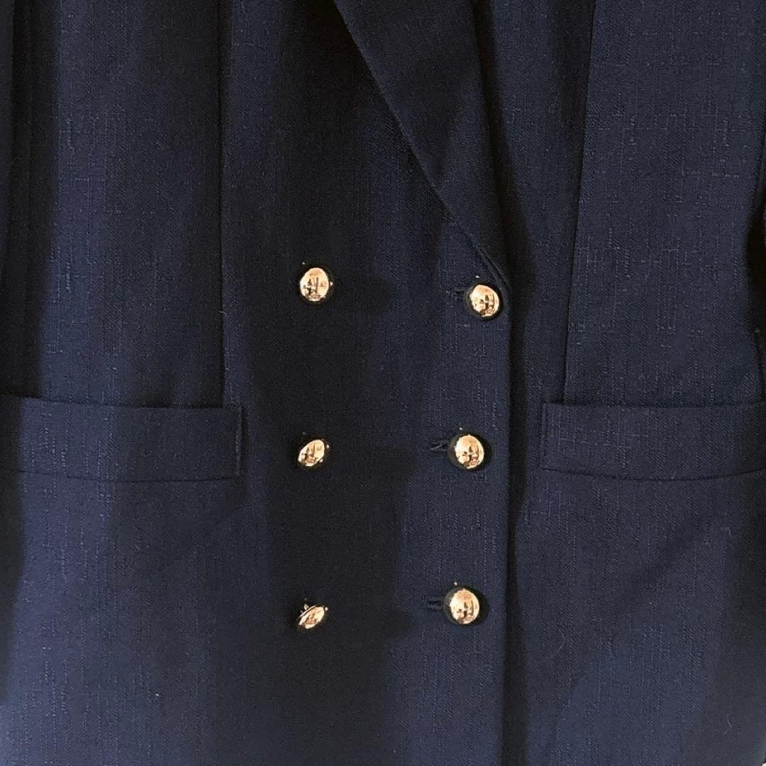 KASPER Rare Double Navy Blur Vintage Tailored Jacket