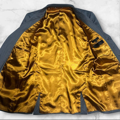 [New and unused] JUN Setup Suit Glossy Lining Gold Gray