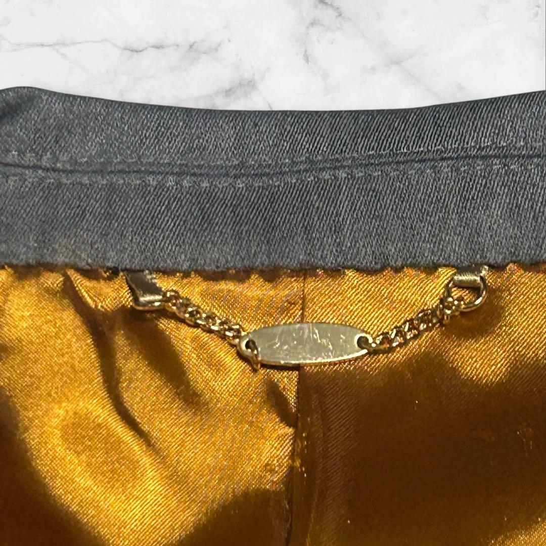 [New and unused] JUN Setup Suit Glossy Lining Gold Gray