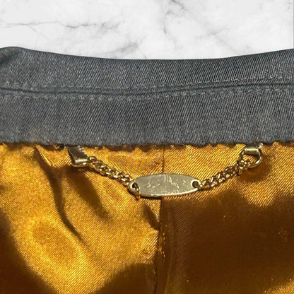[New and unused] JUN Setup Suit Glossy Lining Gold Gray