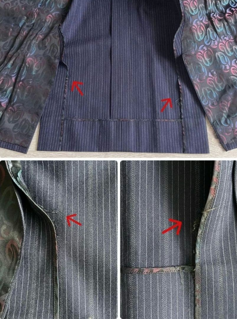 [S equivalent] Inventory Clearance Sale Men's All-over pattern lining, unlined, striped, no odor