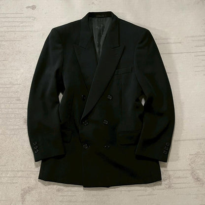 Super beautiful double set up suit jet black black mode