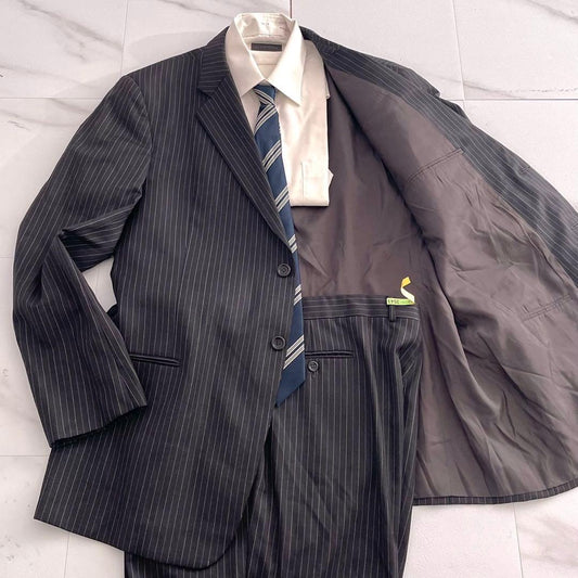 58R ARMANI COLLEZIONI Suit Setup Striped Black