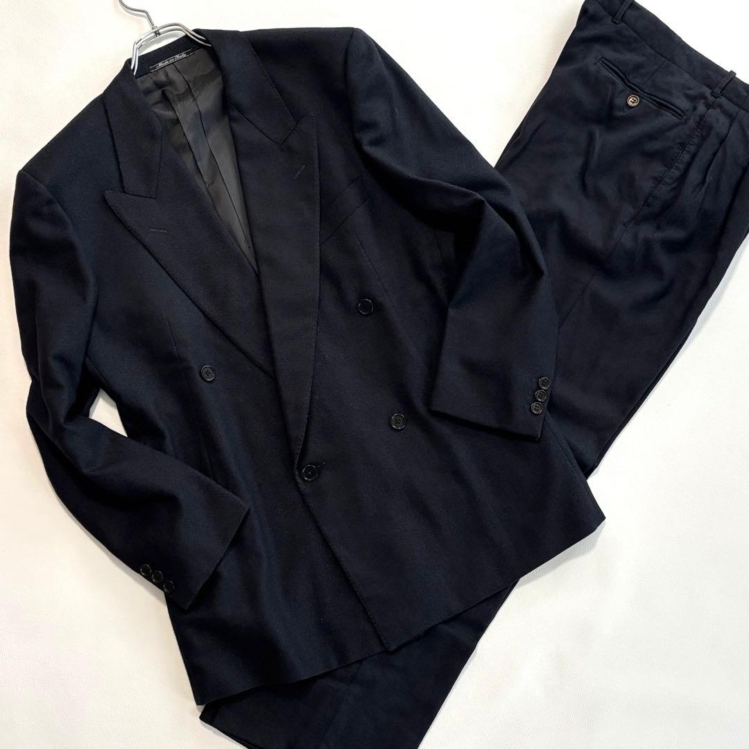 Gianfranco Ferret Double Suit Setup M Size Navy Double Breasted
