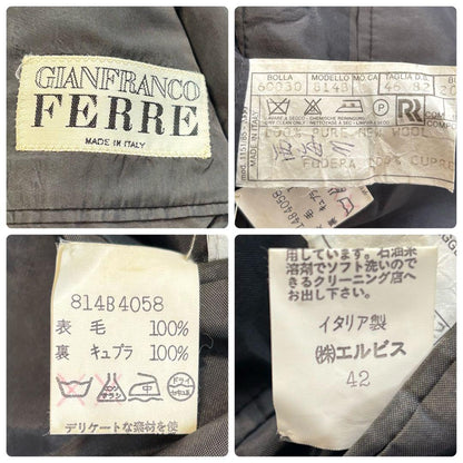 Gianfranco Ferret Double Suit Setup M Size Navy Double Breasted