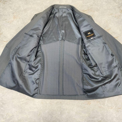 Alba Burden Double Suit Gold Button Strong Shoulder Pad Equivalent to Men's LL Gray