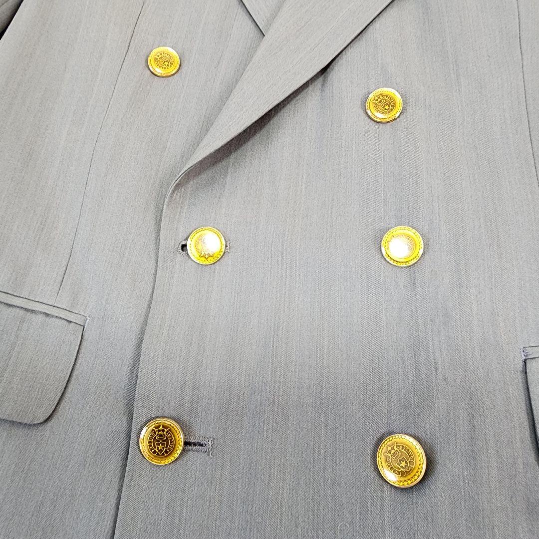 Alba Burden Double Suit Gold Button Strong Shoulder Pad Equivalent to Men's LL Gray