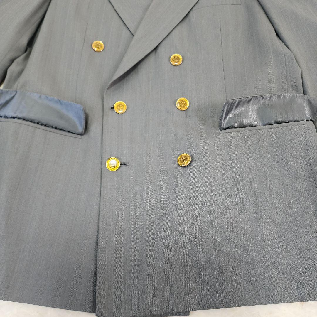 Alba Burden Double Suit Gold Button Strong Shoulder Pad Equivalent to Men's LL Gray
