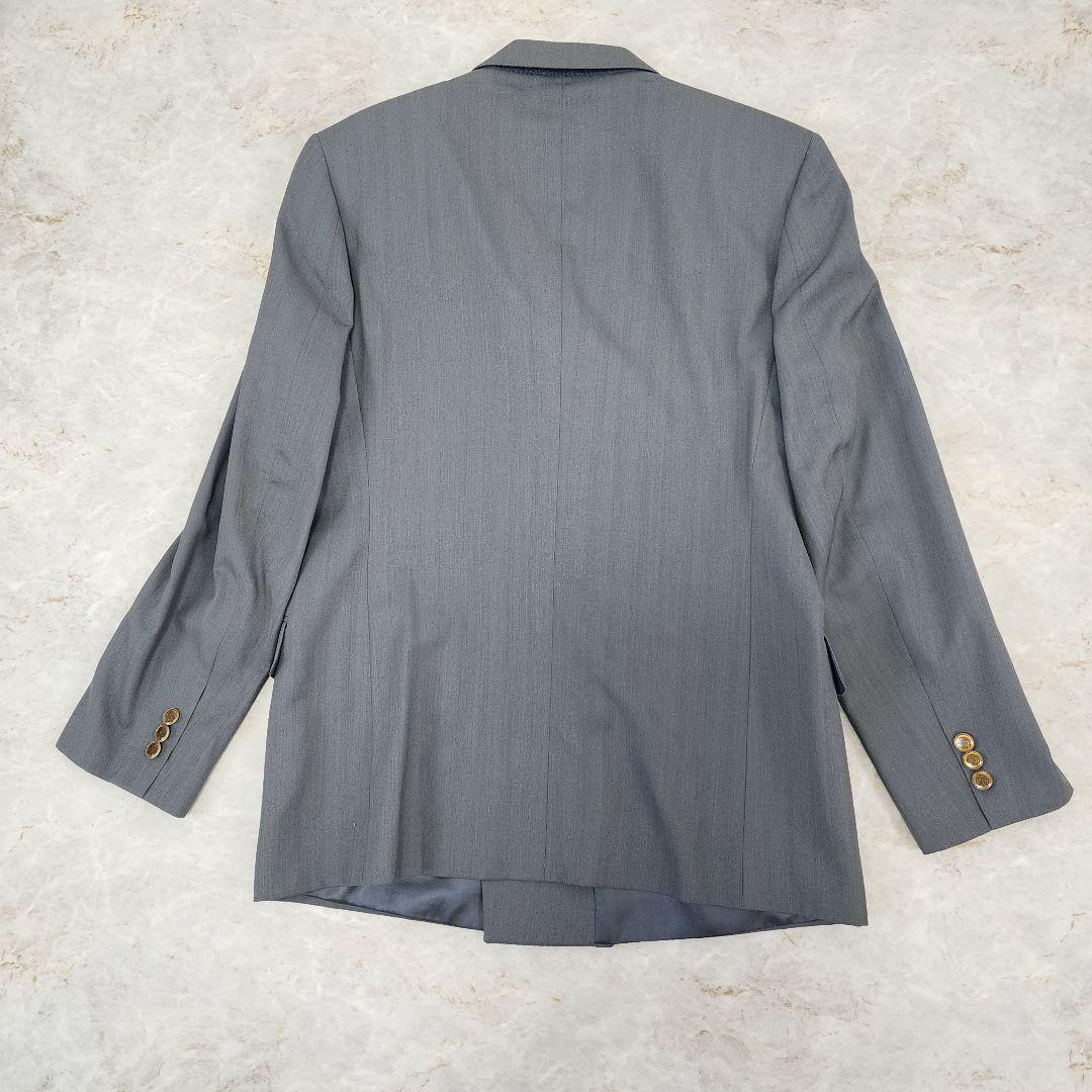 Alba Burden Double Suit Gold Button Strong Shoulder Pad Equivalent to Men's LL Gray