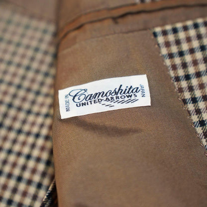 Beautiful item! Kamoshita United Arrows Check Suit Made in Japan 46 Setup