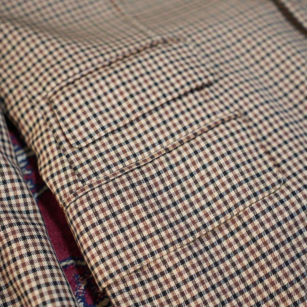 Beautiful item! Kamoshita United Arrows Check Suit Made in Japan 46 Setup