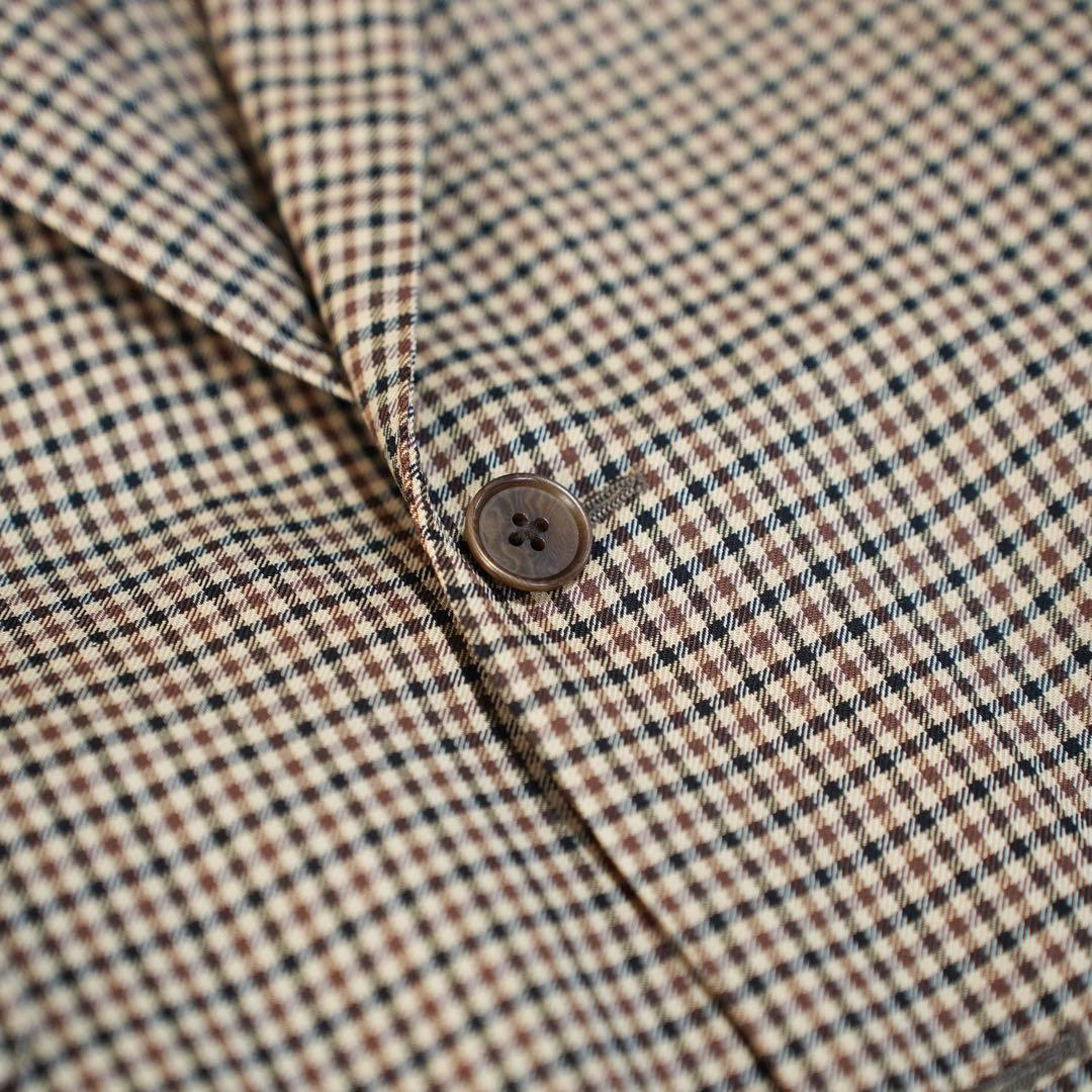 Beautiful item! Kamoshita United Arrows Check Suit Made in Japan 46 Setup