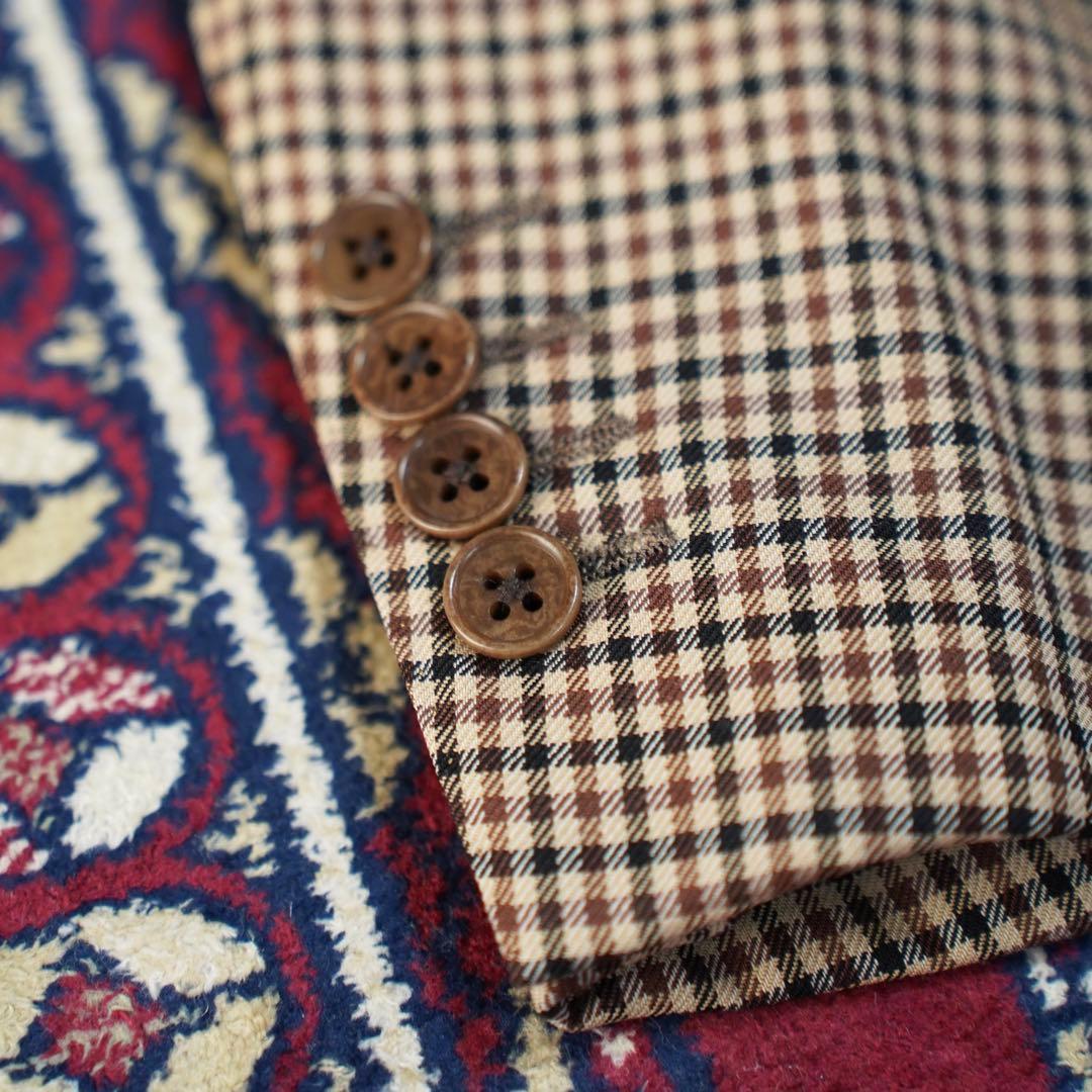 Beautiful item! Kamoshita United Arrows Check Suit Made in Japan 46 Setup