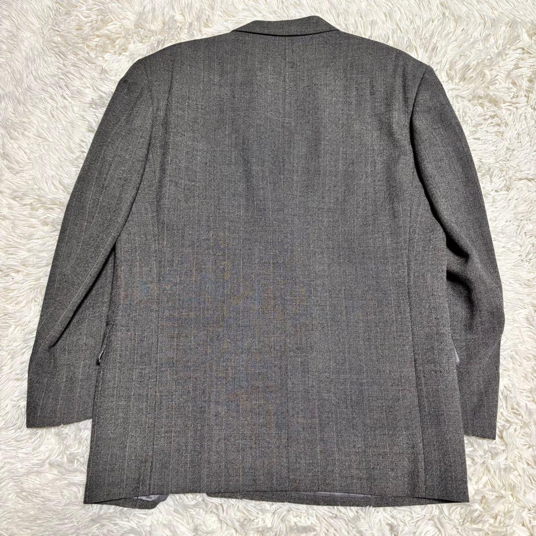 [vintage] Casual suit double setup striped gray S