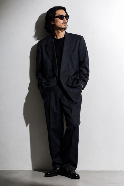 Christian Dior 90's Vintage Suit Double Dark Blue L