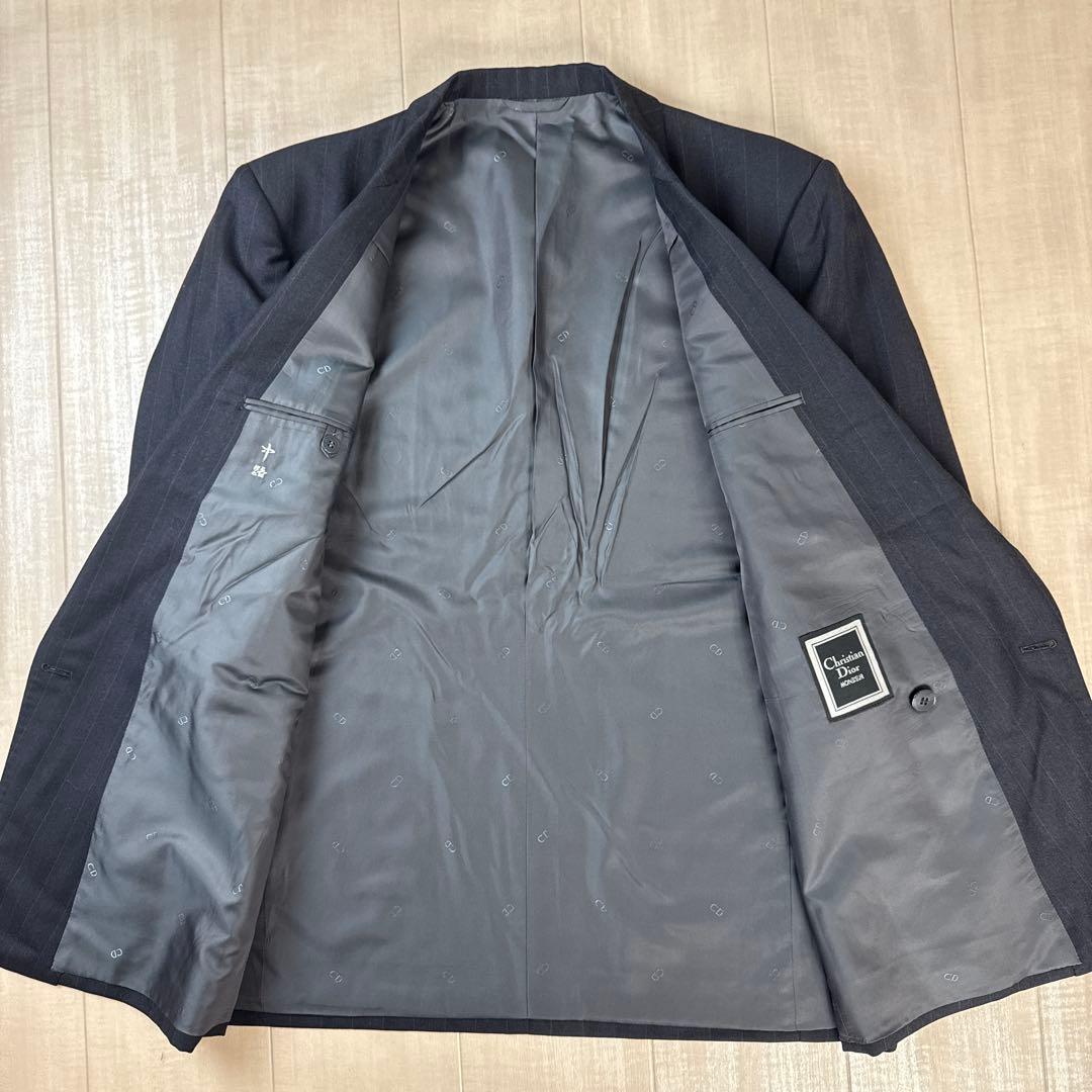 Christian Dior 90's Vintage Suit Double Dark Blue L