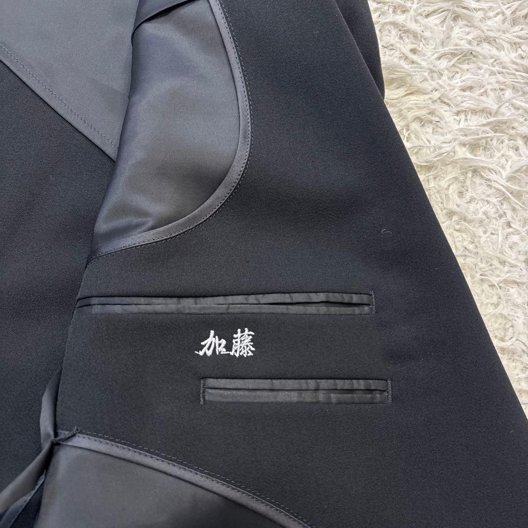 Super beautiful item 00s Black double suit 6 buttons adjuster A6