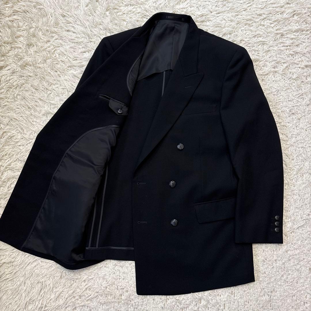 Super beautiful item 00s Black double suit 6 buttons adjuster A6