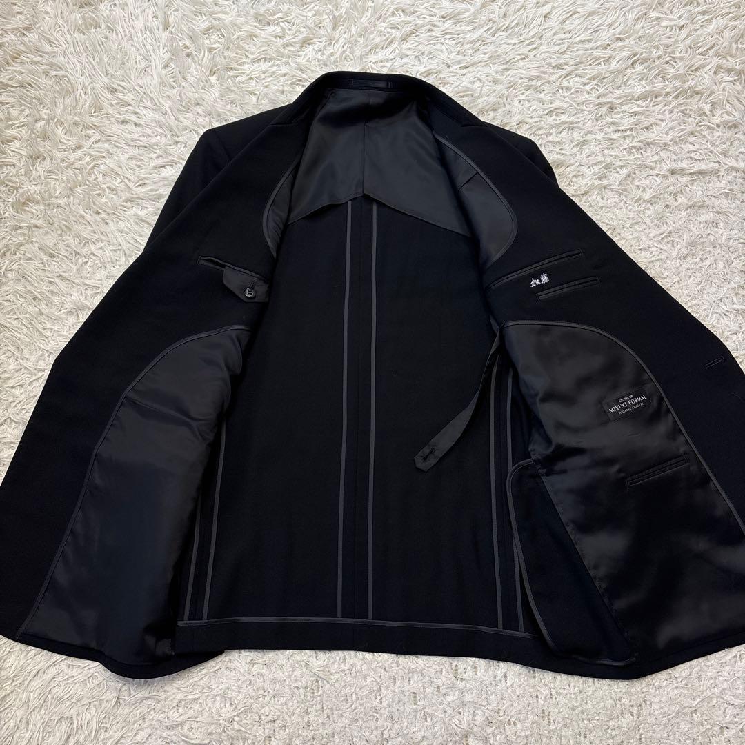 Super beautiful item 00s Black double suit 6 buttons adjuster A6