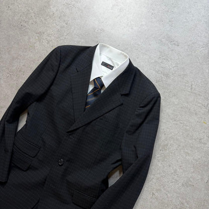 Vintage Men's Setup Suit Checkered Pattern M-L Equivalent Rare