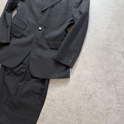 Vintage Men's Setup Suit Checkered Pattern M-L Equivalent Rare