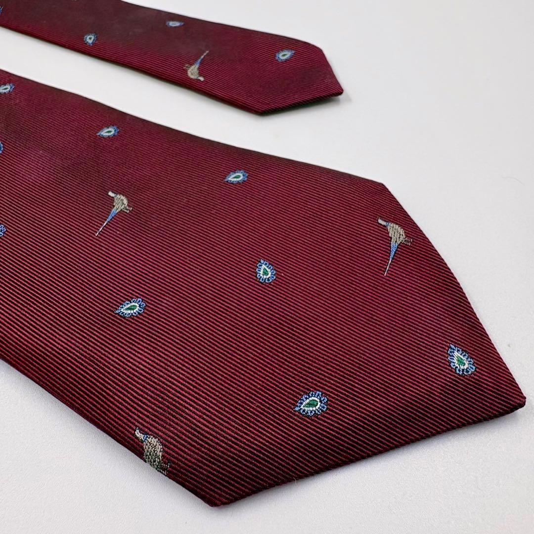 ✨️Good condition✨️ Burberry tie fine pattern red high brand simple
