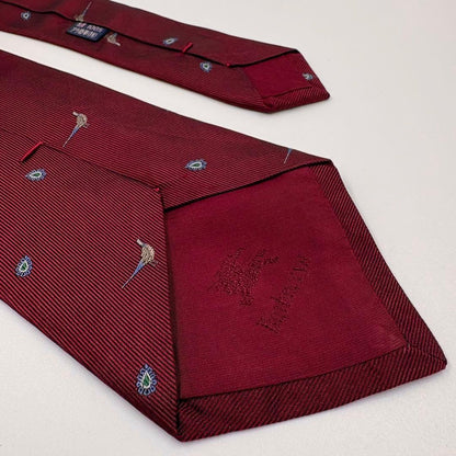 ✨️Good condition✨️ Burberry tie fine pattern red high brand simple
