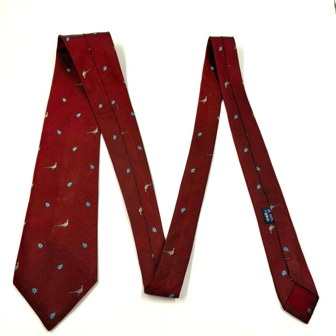 ✨️Good condition✨️ Burberry tie fine pattern red high brand simple