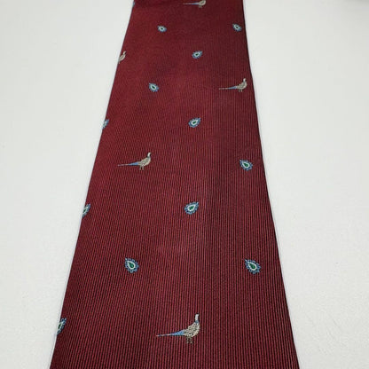 ✨️Good condition✨️ Burberry tie fine pattern red high brand simple