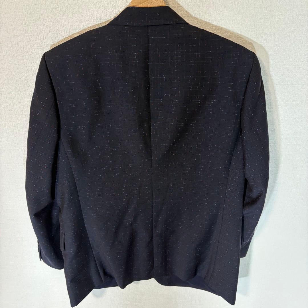 British Fabric Stanvick Setup Unlined Check Navy L Equivalent for Spring, Summer, and Autumn