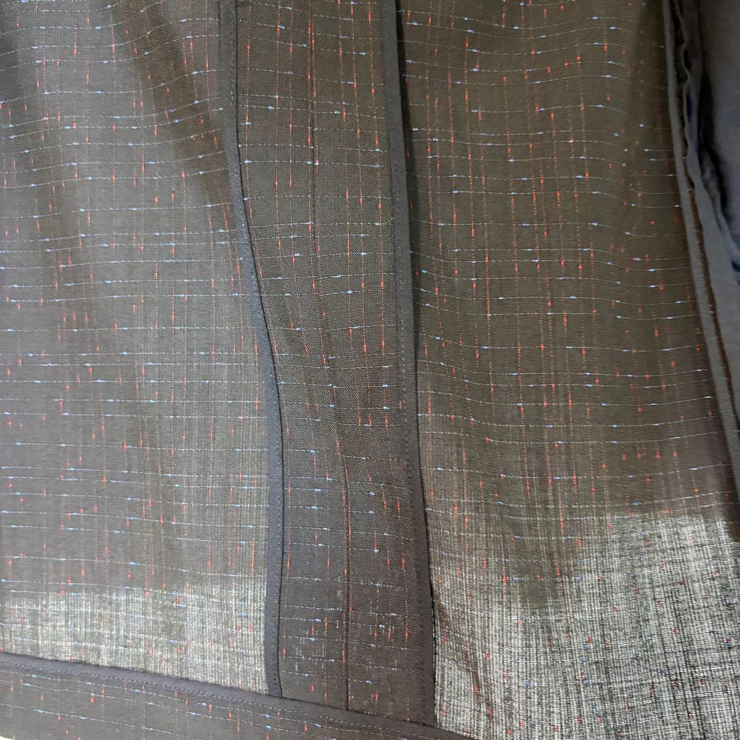 British Fabric Stanvick Setup Unlined Check Navy L Equivalent for Spring, Summer, and Autumn