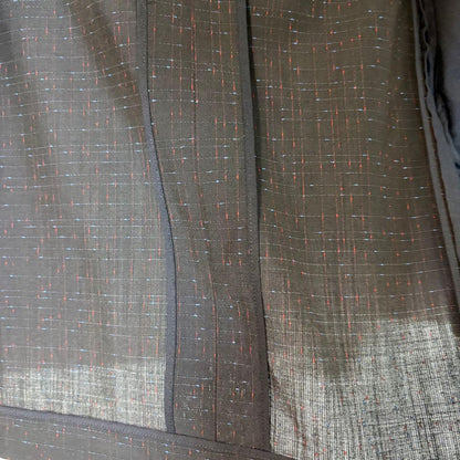 British Fabric Stanvick Setup Unlined Check Navy L Equivalent for Spring, Summer, and Autumn