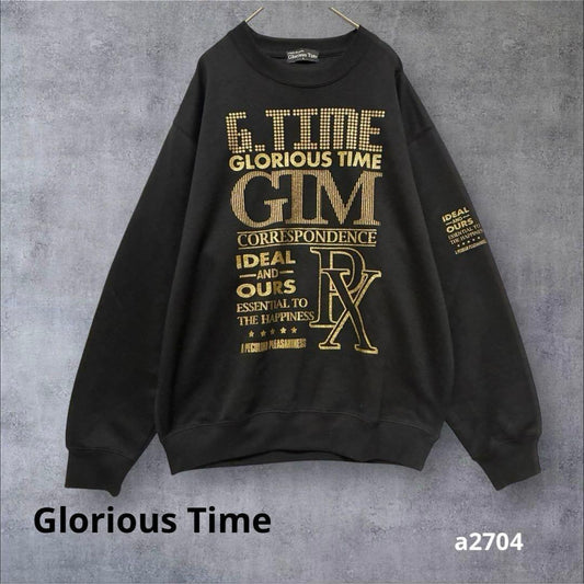 Long Sleeve Sweatshirt Logo Casual Black L