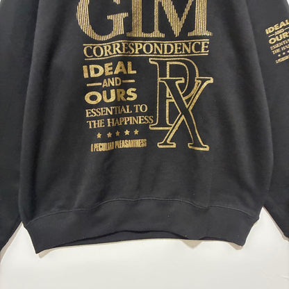 [Glorious Time] Long Sleeve Sweatshirt Logo Casual Black L