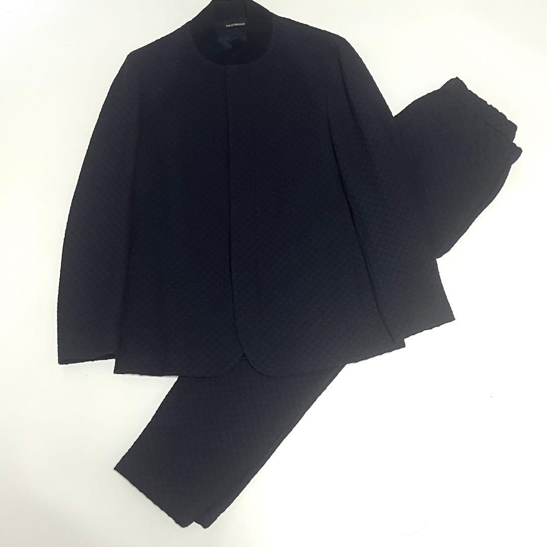 [Good Condition] Emporio Armani Setup Embossed Navy QR Code