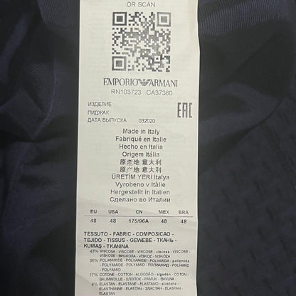 [Good Condition] Emporio Armani Setup Embossed Navy QR Code