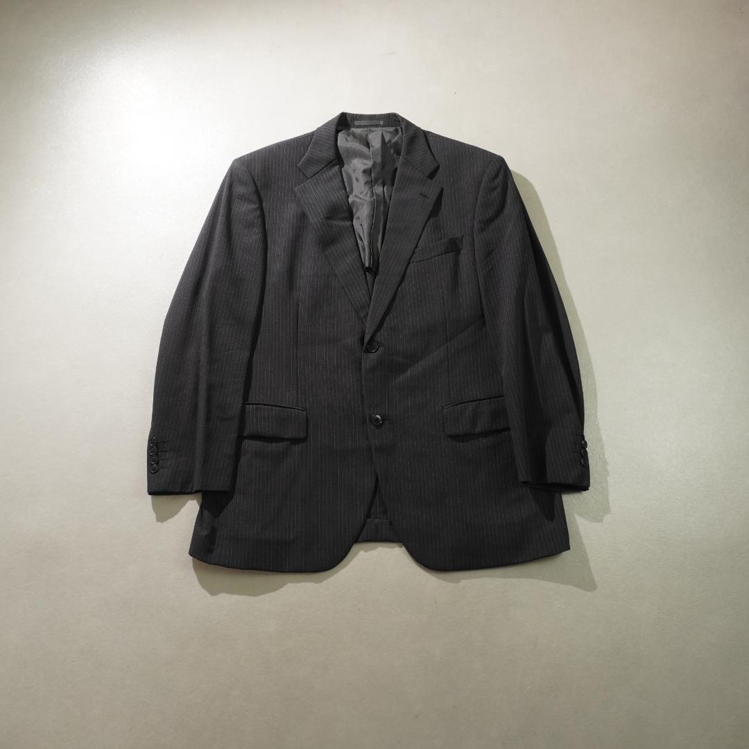 vintage single setup suit striped gray/HW507