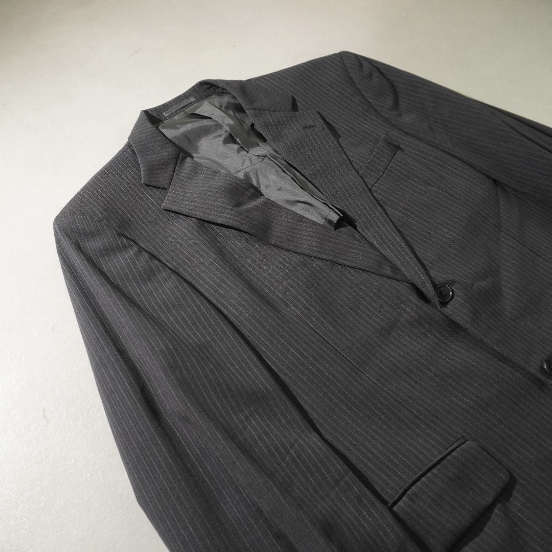 vintage single setup suit striped gray/HW507