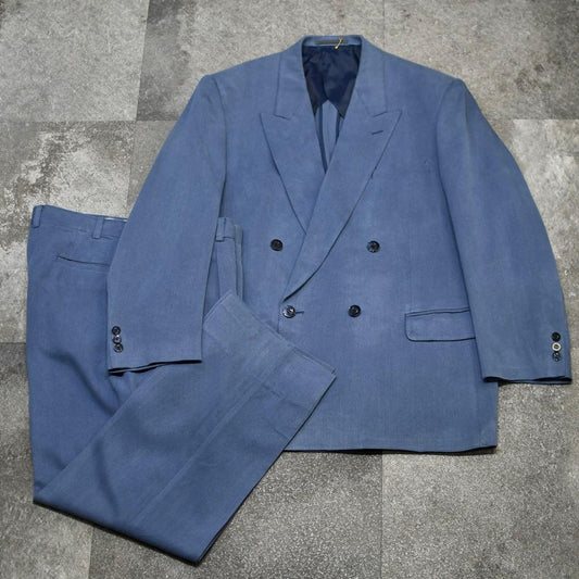Old clothes special silk setup suit double blue blue