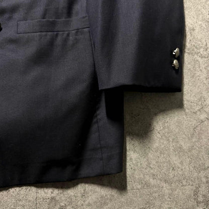 GIANNI VERSACE double suit setup silver buttons silk blend black