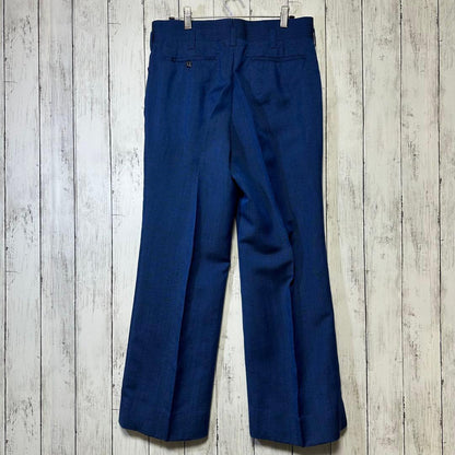 [VINTAGE☆Suit☆Setup] British luxury fabric☆Blue☆Rare unlined M