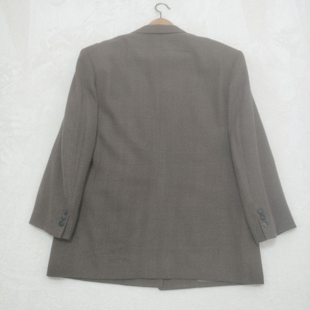 Double breasted setup vintage brown khaki check Masaki Suda