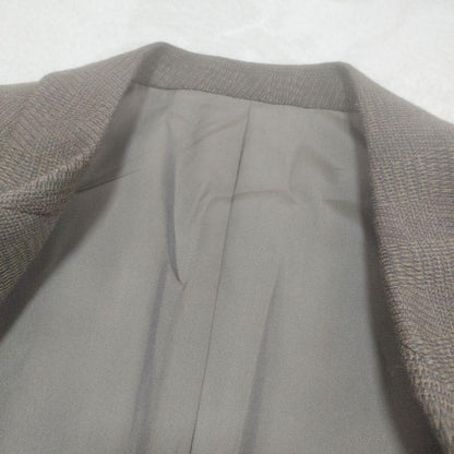 Double breasted setup vintage brown khaki check Masaki Suda